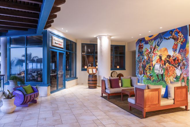 Mural on Lobby's Sitting Area of Hilton Hotel