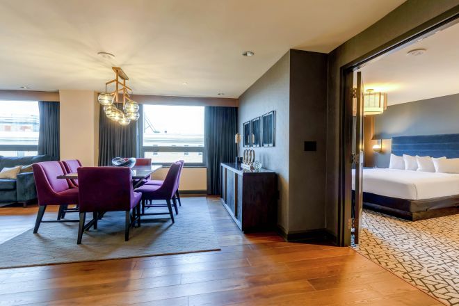 Chief of State Guest Room and Separate Area with Table and 6 Chairs 