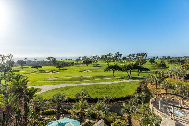 Pool and Golf Course View from Guest Room Balcony