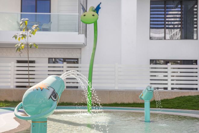 キッズクラブの噴水拳銃