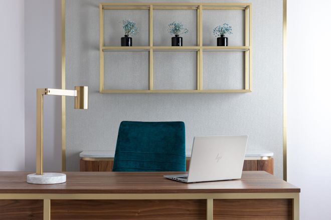 work desk in suite