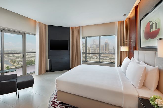 Master Bedroom with Large Windows