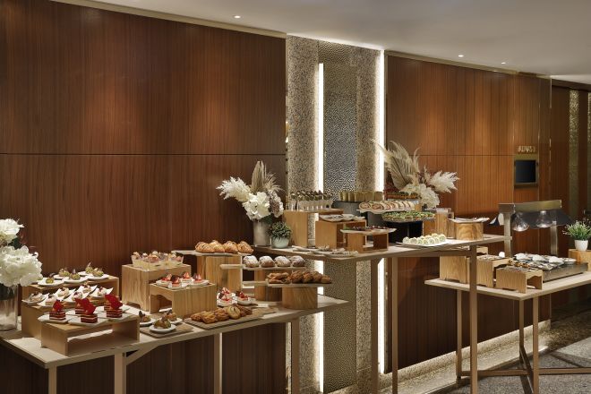 Food Selections Setup in a Meeting Room