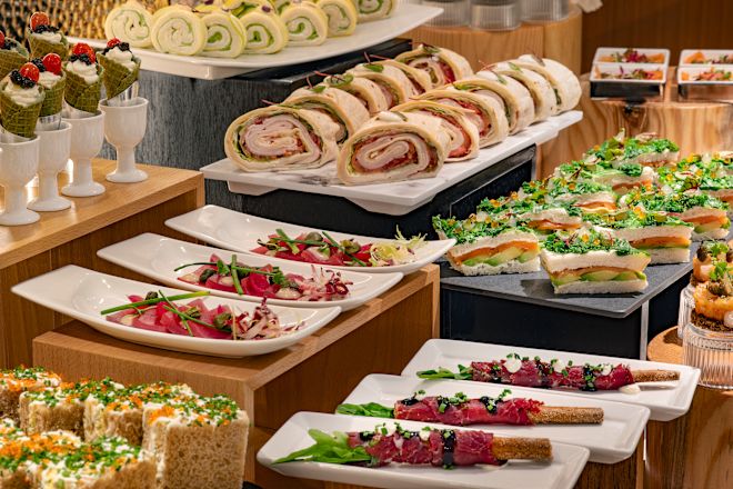 Sandwiches and Wraps in a Meeting Room