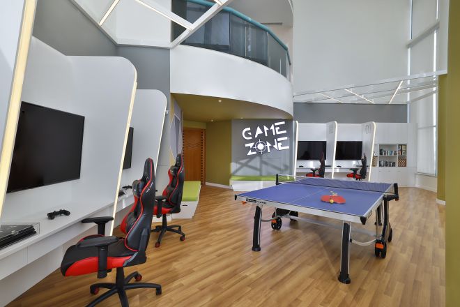 Ping Pong Table and Computers at Game Zone