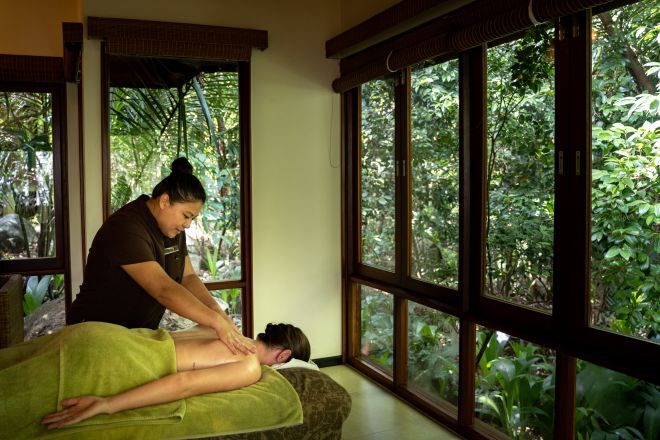 Lady Getting a Massage at the Spa
