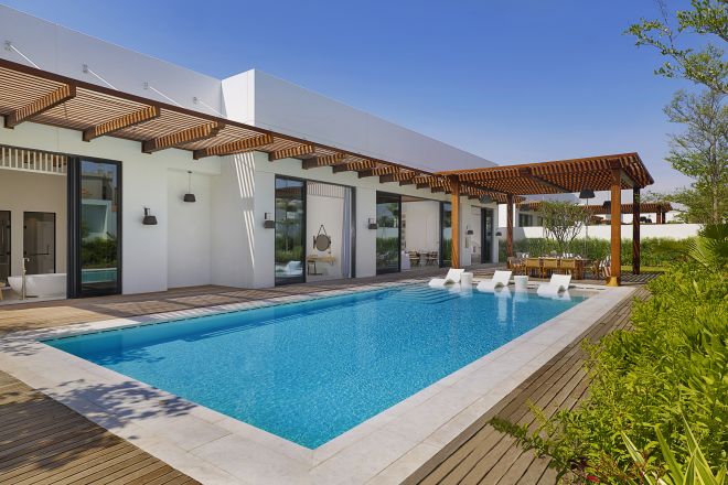 Privater Außenpoolbereich der Suite