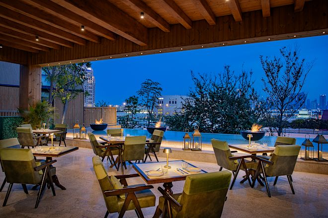 Gymkhana Restaurant Terrace in the Evening