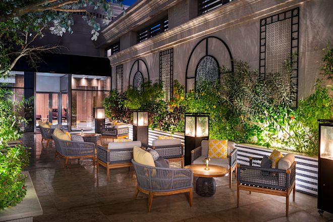 Horizon Restaurant Terrace at Night