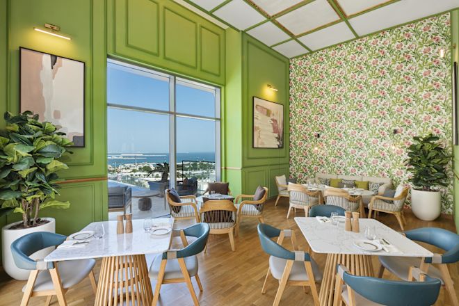 Dining Area at Horizon Restaurant with Water View