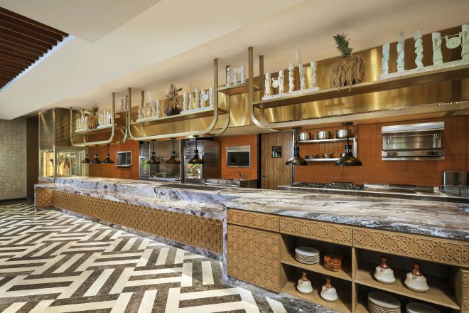 Commune Restaurant Live Kitchen Area