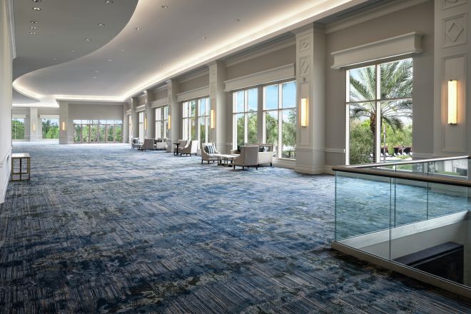 Large Prefunction Area with Windows