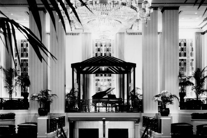 Lobby Historic Image Black and White