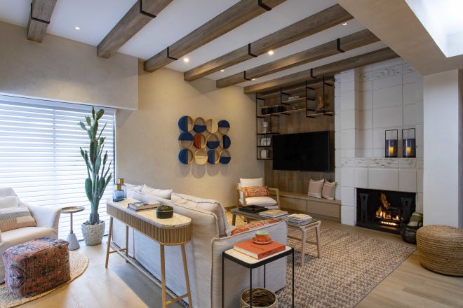 Lounge Area and Fireplace