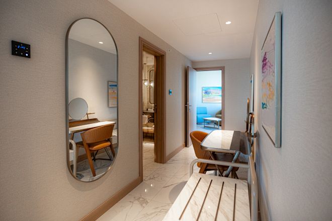 Guest Room Hallway with Work Desk