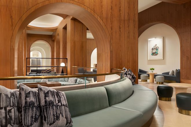 Lobby bar seating space