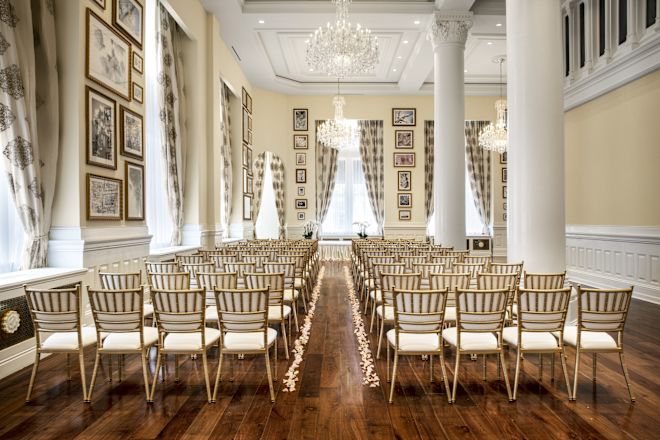 Franklin Round Ballroom Wedding Ceremony seating setup