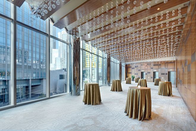 ballroom with large windows