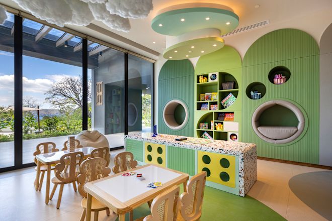 Kids Club with Games and Tables with Chairs