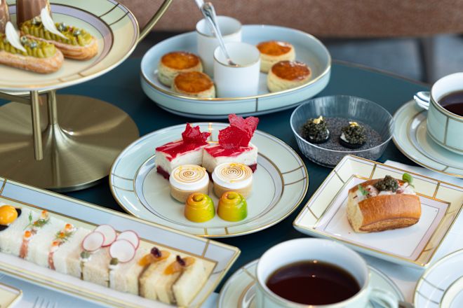 Food Selections on a Table at Peacock Alley