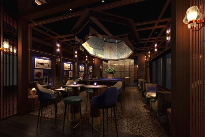 「チャンバー・バー&ラウンジ」の内装