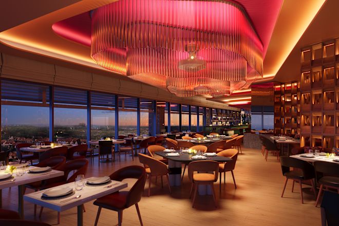 Ceiba bar ve restoran yemek alanı