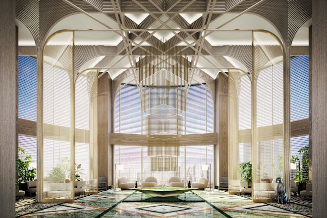 Sky Lobby Seating Area