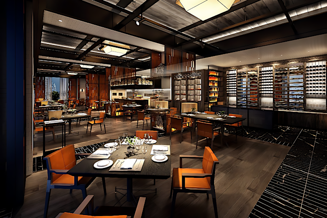 Marmo, столики в ресторане