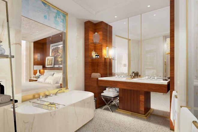 Salle de bain avec baignoire