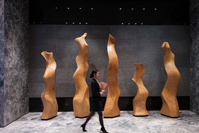 Lobby Artwork with Staff