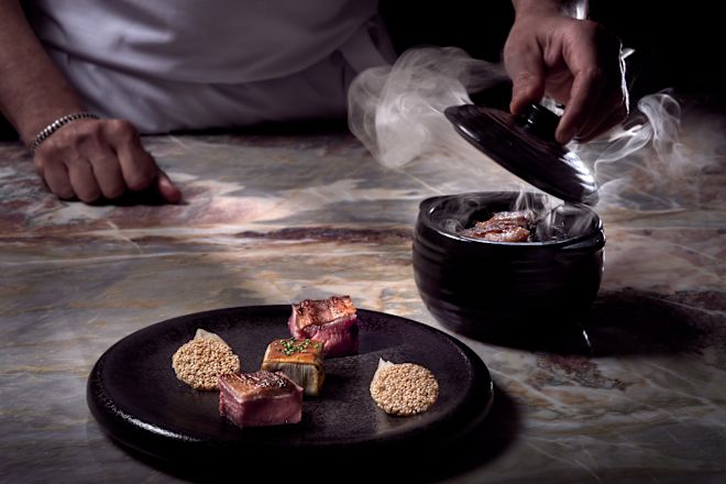 plated food dish at Cretamos A La Carte Restaurant