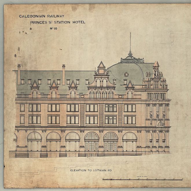 Graphic of Caledonian railway building