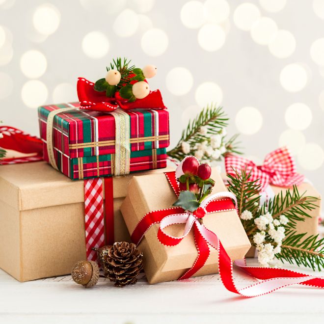 Wrapped Christmas Gifts