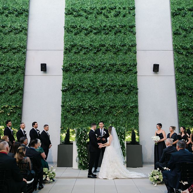 A Wedding Celebration on a Terrace of Conrad Nashville