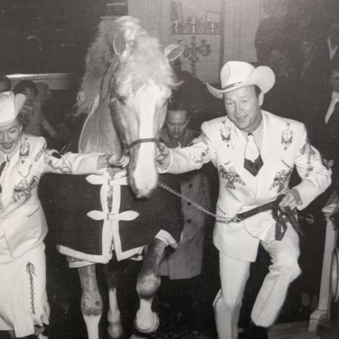 Shot of Roy Rodgers and his horse Trigger