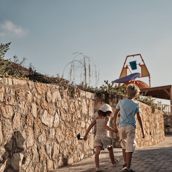 Kids Walking Towards a Playground Outdoors