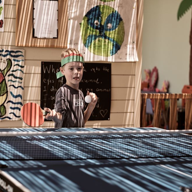 Boy Playing Ping Pong