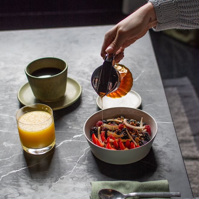 Breakfast Foods on a Table