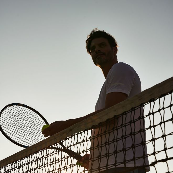 Man Playing Tennis