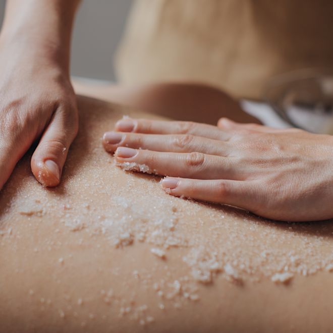 Person receiving massage