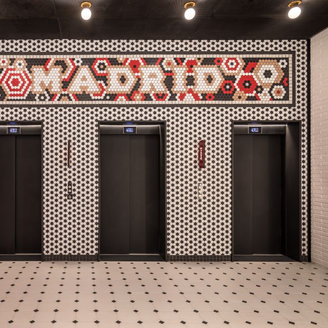 Área del ascensor del lobby