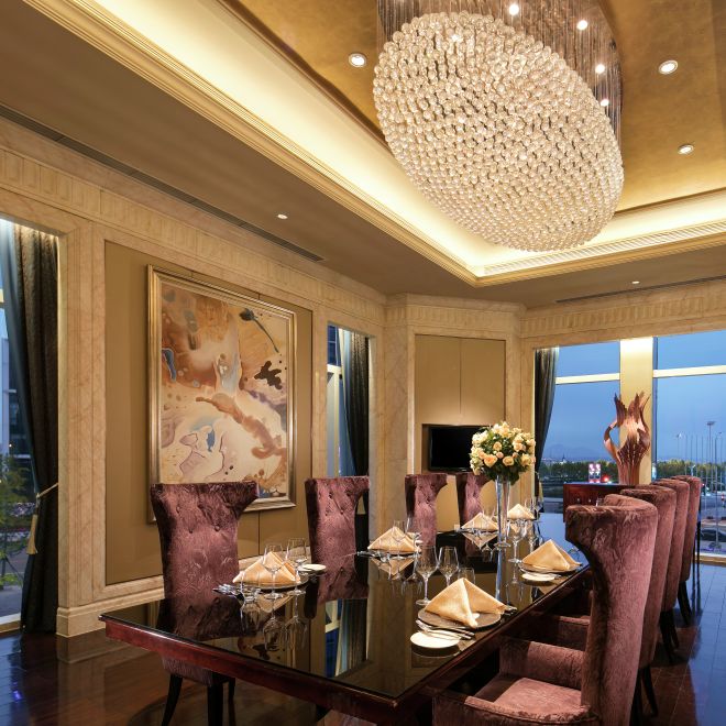 Table setup with chairs