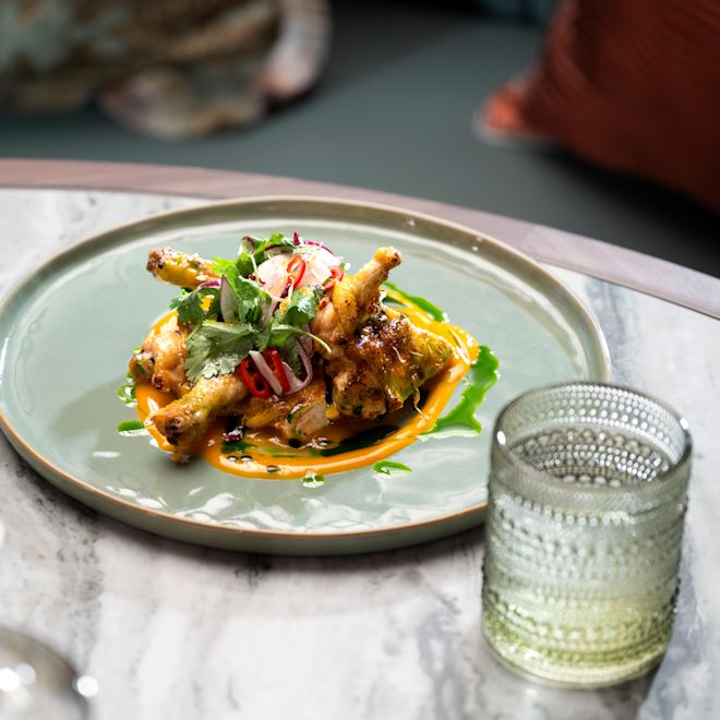 Ristorante GRETA OTO Hamburg, piatto a base di pollo