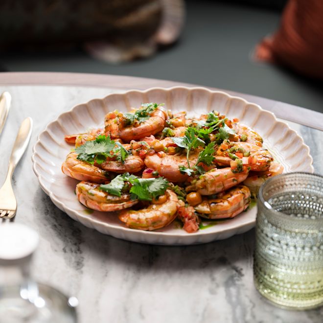 Ristorante GRETA OTO Hamburg, cena di gamberi