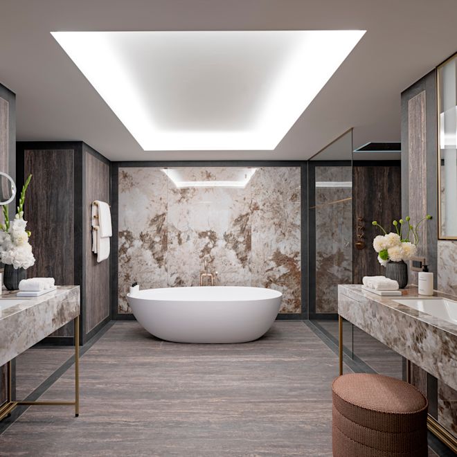 Suite Presidential - Bagno, doppio lavabo, vasca da bagno