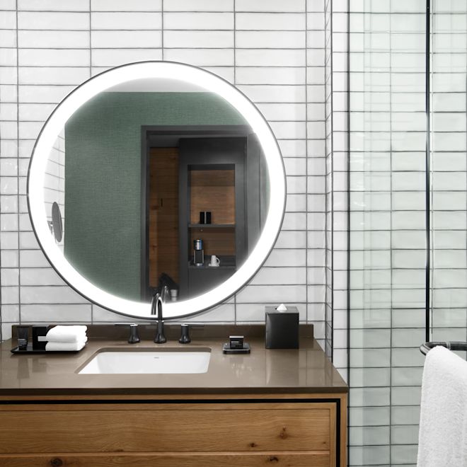 room with bed and bathroom veiw