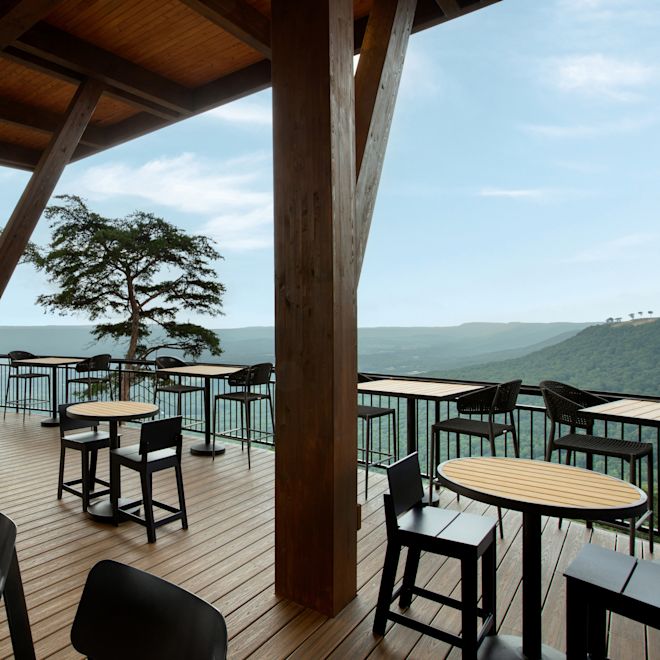 Skyside Restaurant View from Bar Before Open