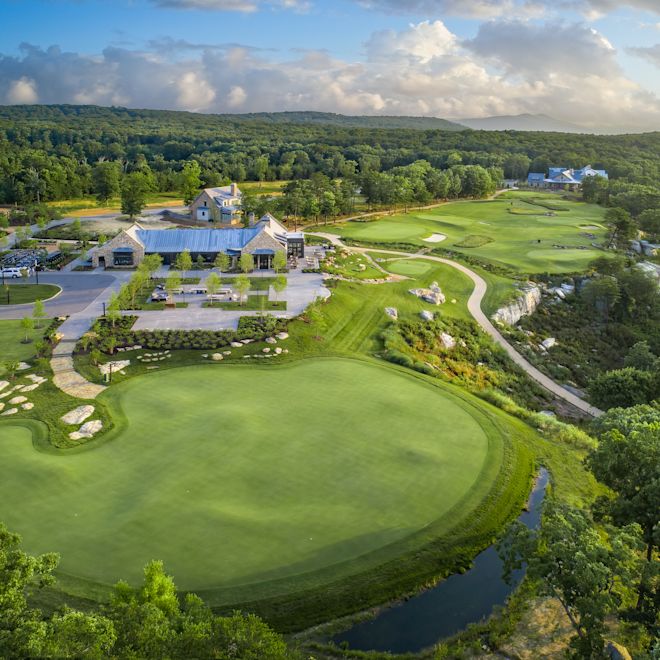 Putting green in golf course