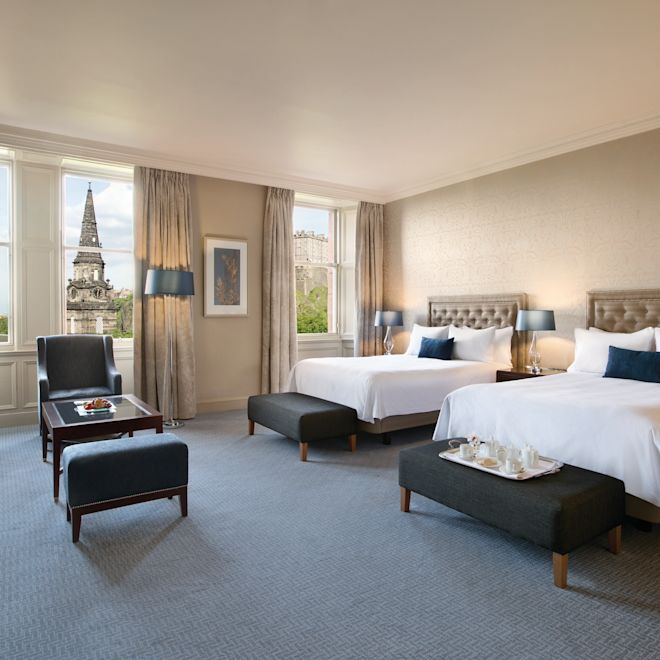 Two Double Beds and Lounge Area