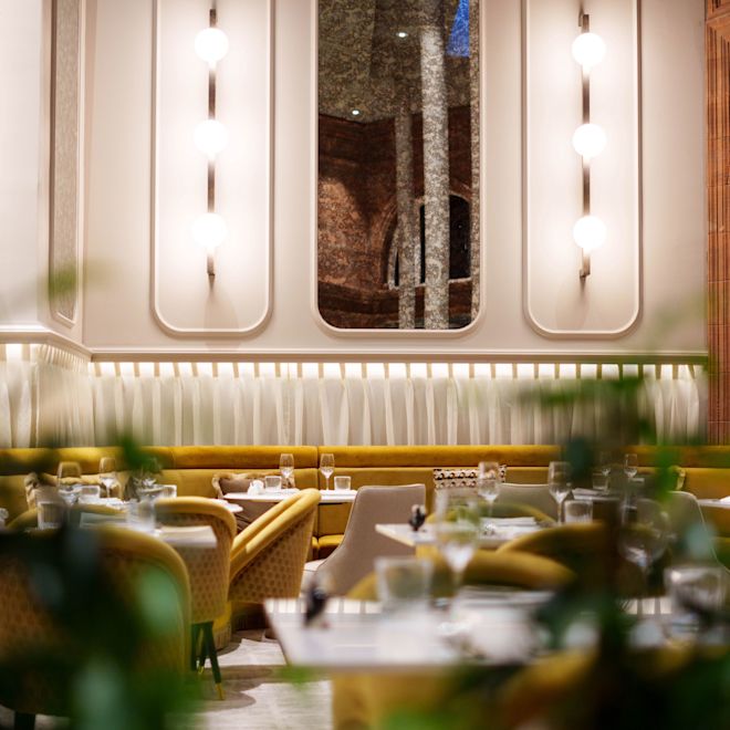 Detail of the Dining Area at The Court Restaurant